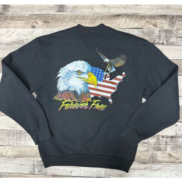 Vintage 90s Operation Desert Storm United For Peace Space Eagle Sweatshirt Large - Picture 2 of 6